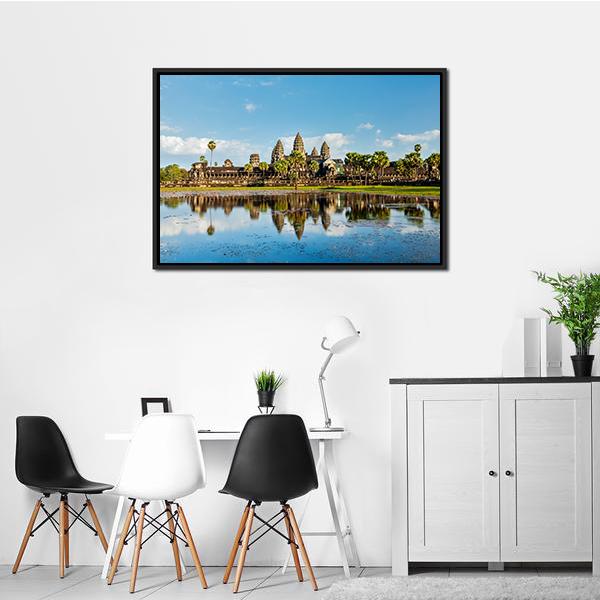 Angkor Wat Temple Panoramic Canvas Wall Art-1 Piece-36" x 12"-Tiaracle