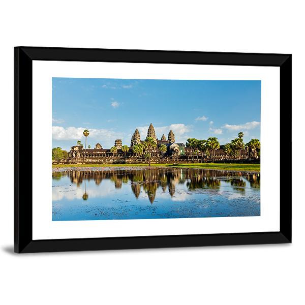 Angkor Wat Temple Panoramic Canvas Wall Art-1 Piece-36&quot; x 12&quot;-Tiaracle