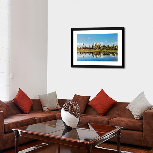 Angkor Wat Temple Panoramic Canvas Wall Art-1 Piece-36&quot; x 12&quot;-Tiaracle