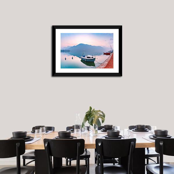 Annecy Lake At Sunrise Canvas Wall Art-3 Horizontal-Gallery Wrap-25" x 16"-Tiaracle