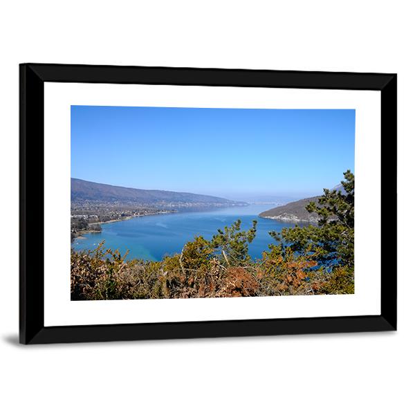 Annecy Lake Canvas Wall Art-3 Horizontal-Gallery Wrap-25" x 16"-Tiaracle