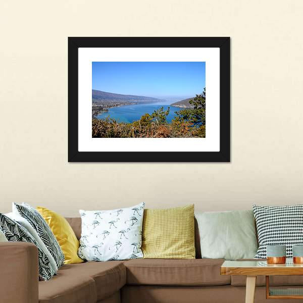 Annecy Lake Canvas Wall Art-3 Horizontal-Gallery Wrap-25" x 16"-Tiaracle