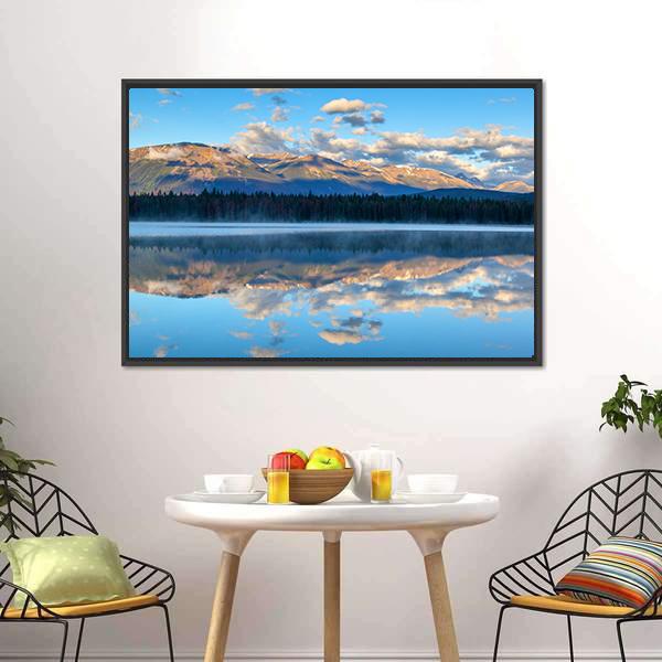 Annette Lake Canvas Wall Art-1 Piece-Floating Frame-24" x 16"-Tiaracle