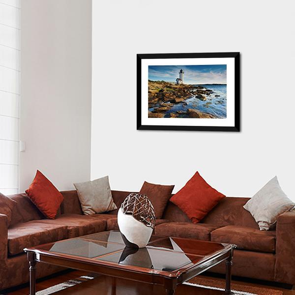 Annisquam Lighthouse Massachusetts Panoramic Canvas Wall Art-1 Piece-36" x 12"-Tiaracle