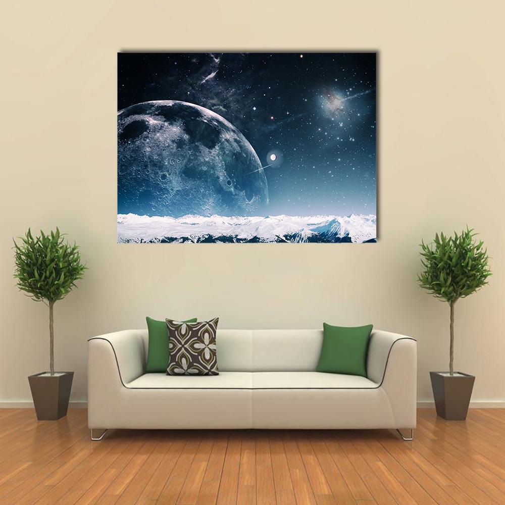 Another World Landscape Canvas Wall Art-4 Pop-Gallery Wrap-50" x 32"-Tiaracle