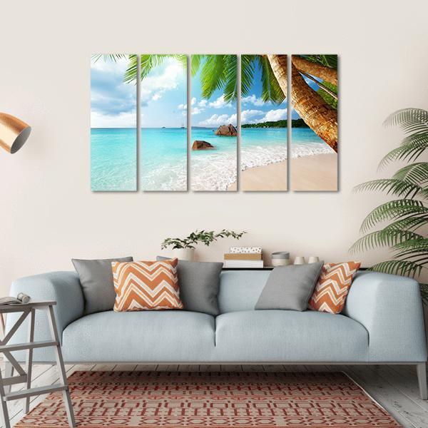 Anse Lazio Beach Seychelles Canvas Wall Art-5 Horizontal-Gallery Wrap-22" x 12"-Tiaracle