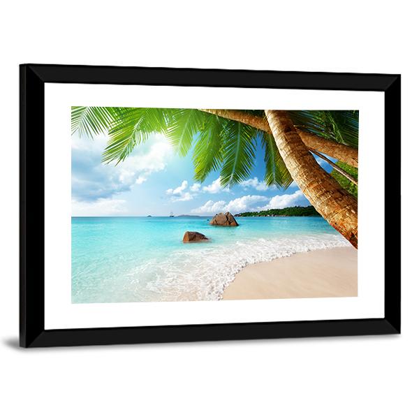 Anse Lazio Beach Seychelles Canvas Wall Art-5 Horizontal-Gallery Wrap-22" x 12"-Tiaracle