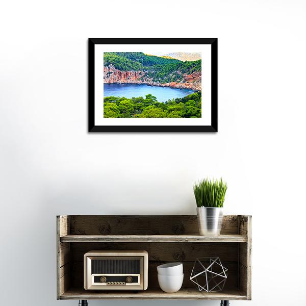 Antalya Sea Landscape Canvas Wall Art-1 Piece-Framed Print-20" x 16"-Tiaracle