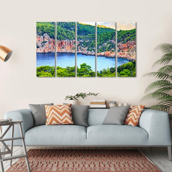 Antalya Sea Landscape Canvas Wall Art-5 Horizontal-Gallery Wrap-22" x 12"-Tiaracle