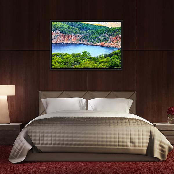 Antalya Sea Landscape Canvas Wall Art-5 Horizontal-Gallery Wrap-22" x 12"-Tiaracle