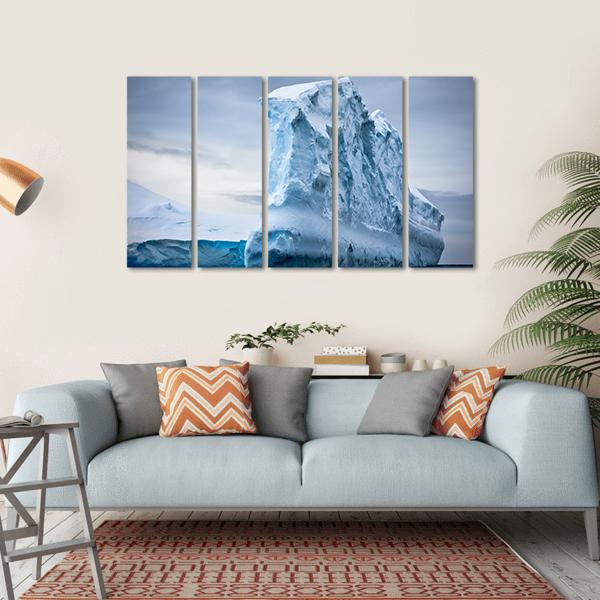 Antarctic Iceberg In The Snow Canvas Wall Art-5 Horizontal-Gallery Wrap-22" x 12"-Tiaracle