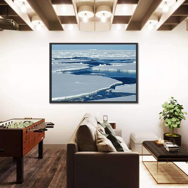 Antarctic Pack Ice Canvas Wall Art-5 Horizontal-Gallery Wrap-22" x 12"-Tiaracle
