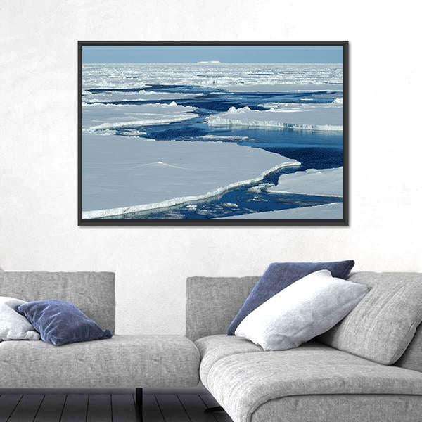 Antarctic Pack Ice Canvas Wall Art-5 Horizontal-Gallery Wrap-22" x 12"-Tiaracle