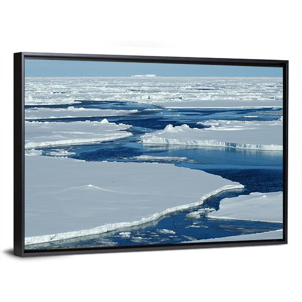 Antarctic Pack Ice Canvas Wall Art-5 Horizontal-Gallery Wrap-22" x 12"-Tiaracle