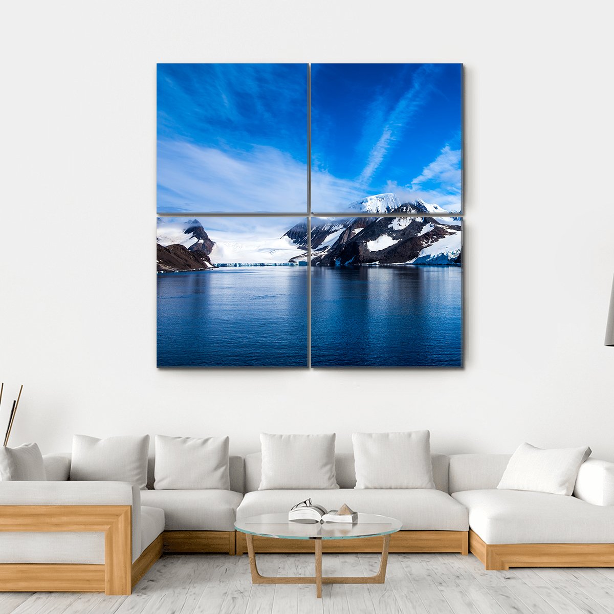 Antarctica Natural Beauty Canvas Wall Art-4 Square-Gallery Wrap-17" x 17"-Tiaracle