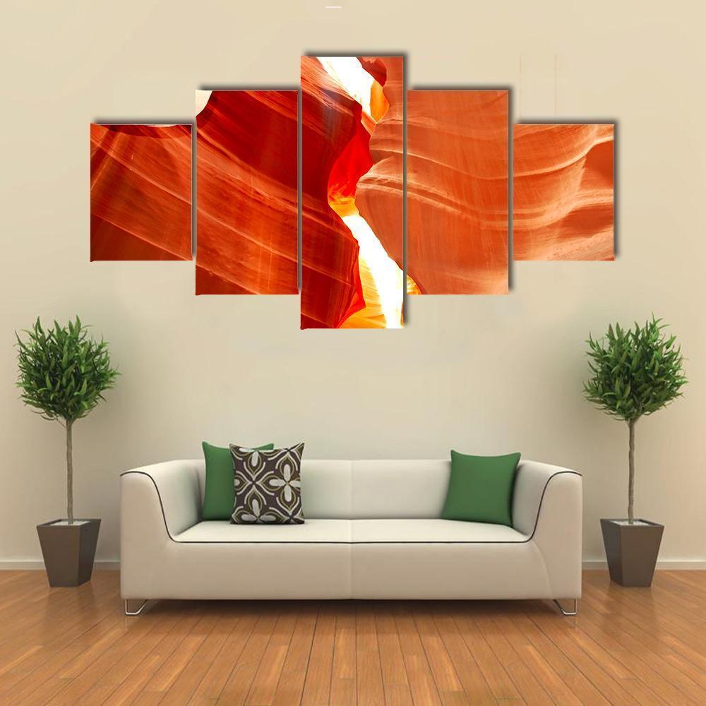 Antelop Canyon In Arizona Canvas Wall Art-5 Star-Gallery Wrap-62&quot; x 32&quot;-Tiaracle