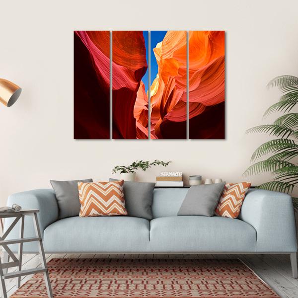 Antelope Canyon Arizona Canvas Wall Art-4 Horizontal-Gallery Wrap-34" x 24"-Tiaracle