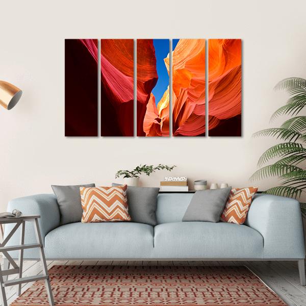 Antelope Canyon Arizona Canvas Wall Art-5 Horizontal-Gallery Wrap-22" x 12"-Tiaracle