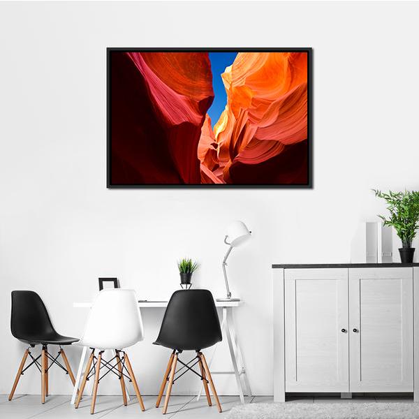 Antelope Canyon Arizona Canvas Wall Art-1 Piece-Floating Frame-24" x 16"-Tiaracle