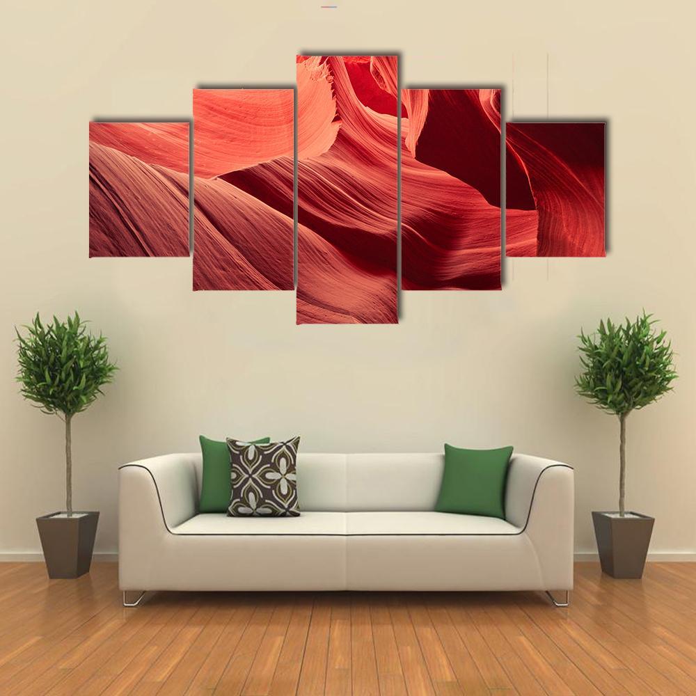 Antelope Canyon Grand Canyon Arizona Canvas Wall Art-5 Pop-Gallery Wrap-47" x 32"-Tiaracle