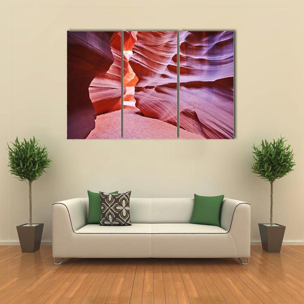 Antelope Canyon USA Canvas Wall Art-3 Horizontal-Gallery Wrap-37&quot; x 24&quot;-Tiaracle