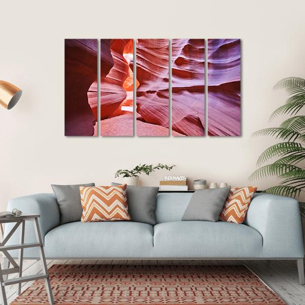 Antelope Canyon USA Canvas Wall Art-5 Horizontal-Gallery Wrap-22" x 12"-Tiaracle