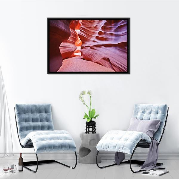 Antelope Canyon USA Canvas Wall Art-5 Horizontal-Gallery Wrap-22" x 12"-Tiaracle