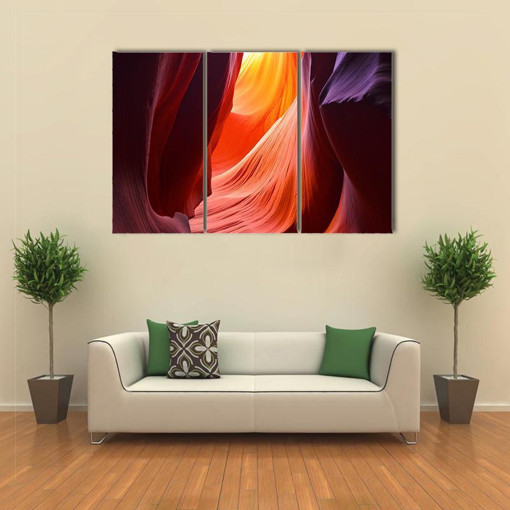 Antelope Grand Canyon Arizona Canvas Wall Art-3 Horizontal-Gallery Wrap-37&quot; x 24&quot;-Tiaracle