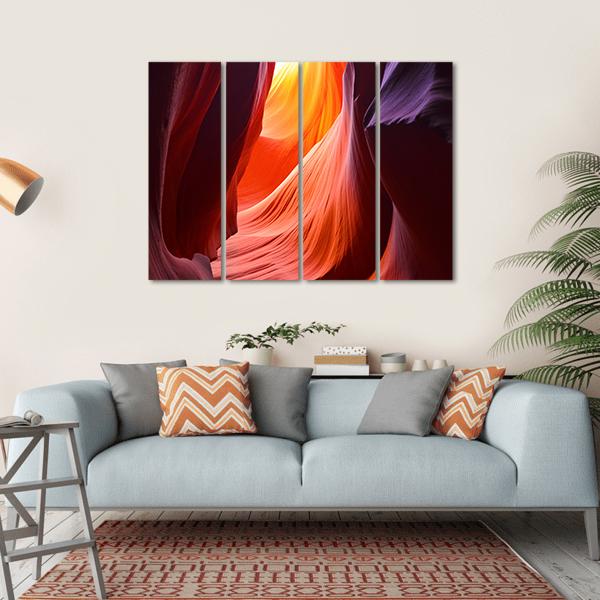 Antelope Grand Canyon Arizona Canvas Wall Art-4 Horizontal-Gallery Wrap-34" x 24"-Tiaracle