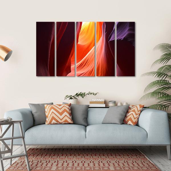 Antelope Grand Canyon Arizona Canvas Wall Art-5 Horizontal-Gallery Wrap-22" x 12"-Tiaracle