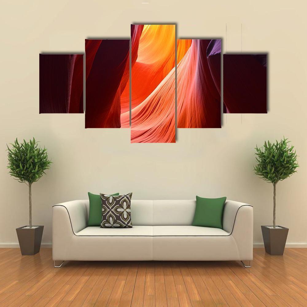 Antelope Grand Canyon Arizona Canvas Wall Art-5 Star-Gallery Wrap-62&quot; x 32&quot;-Tiaracle