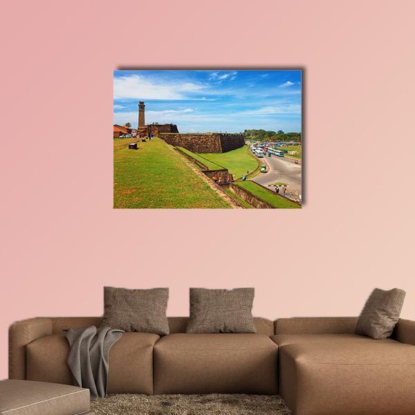Clock Tower In Galle Canvas Wall Art-1 Piece-Gallery Wrap-48" x 32"-Tiaracle