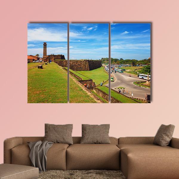 Clock Tower In Galle Canvas Wall Art-3 Horizontal-Gallery Wrap-37" x 24"-Tiaracle