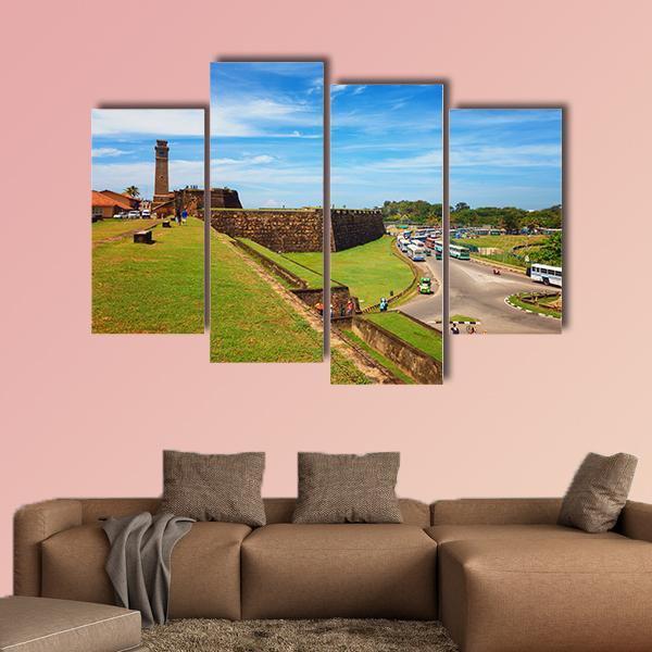 Clock Tower In Galle Canvas Wall Art-4 Pop-Gallery Wrap-50" x 32"-Tiaracle