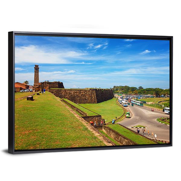 Clock Tower In Galle Canvas Wall Art-3 Horizontal-Gallery Wrap-25" x 16"-Tiaracle