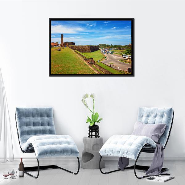 Clock Tower In Galle Canvas Wall Art-3 Horizontal-Gallery Wrap-25" x 16"-Tiaracle
