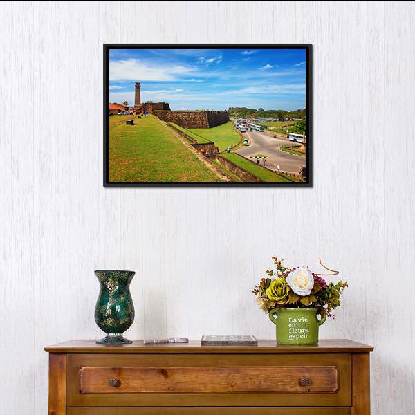 Clock Tower In Galle Canvas Wall Art-1 Piece-Floating Frame-24" x 16"-Tiaracle