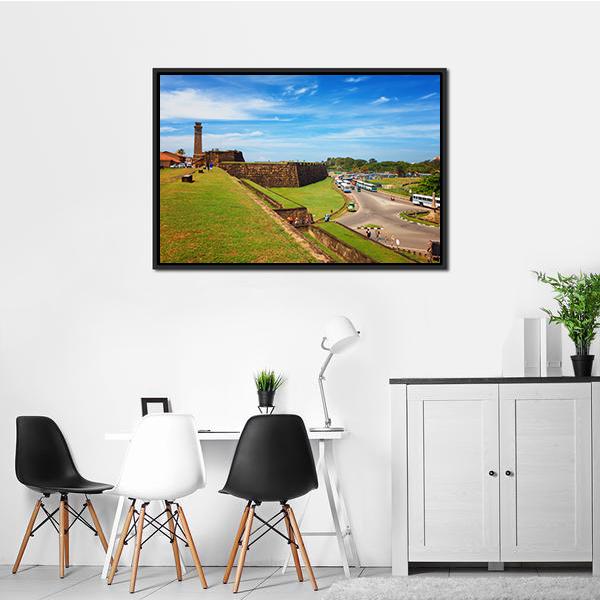Clock Tower In Galle Canvas Wall Art-3 Horizontal-Gallery Wrap-25" x 16"-Tiaracle