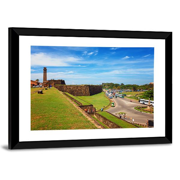 Clock Tower In Galle Canvas Wall Art-3 Horizontal-Gallery Wrap-25" x 16"-Tiaracle