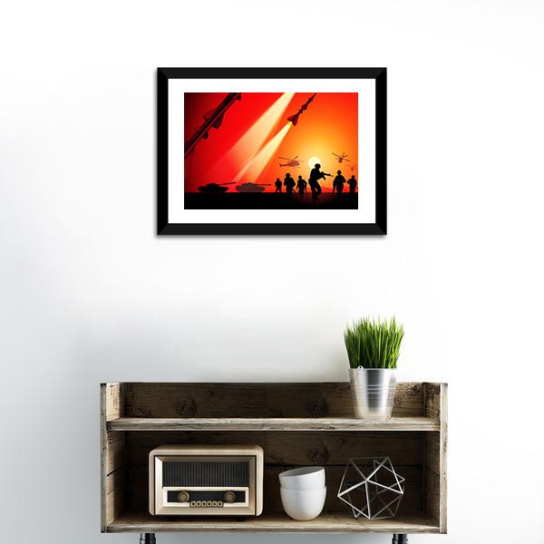 Anti Aircraft Missiles Canvas Wall Art-1 Piece-Framed Print-20" x 16"-Tiaracle