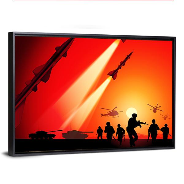 Anti Aircraft Missiles Canvas Wall Art-5 Horizontal-Gallery Wrap-22" x 12"-Tiaracle