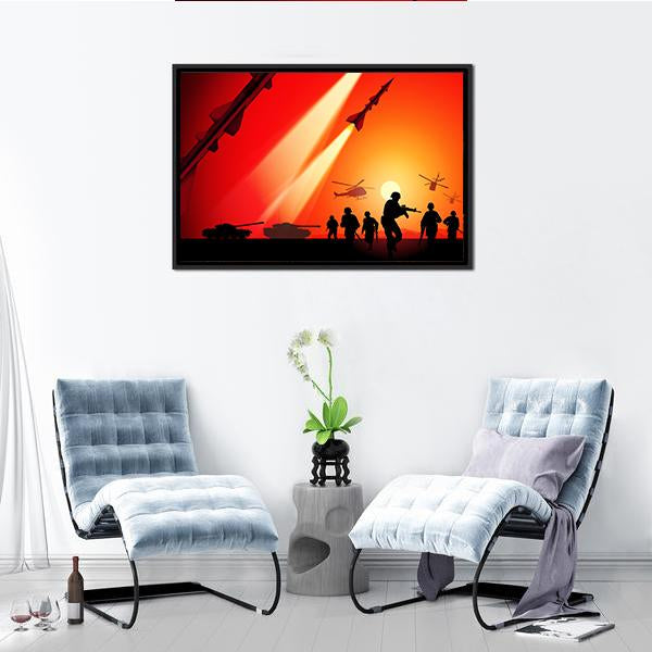 Anti Aircraft Missiles Canvas Wall Art-5 Horizontal-Gallery Wrap-22" x 12"-Tiaracle