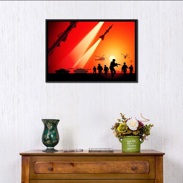 Anti Aircraft Missiles Canvas Wall Art-5 Horizontal-Gallery Wrap-22" x 12"-Tiaracle