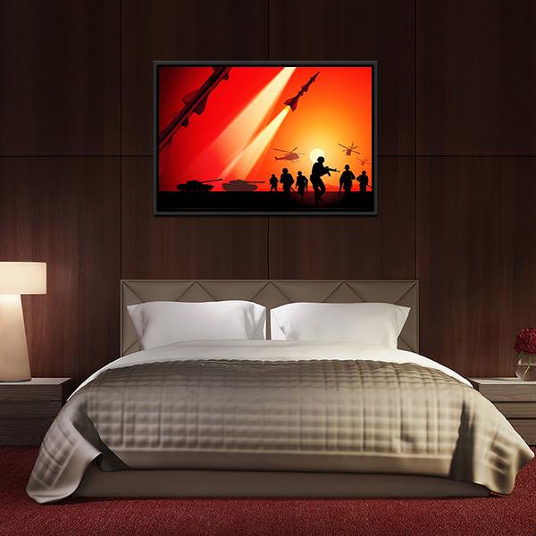 Anti Aircraft Missiles Canvas Wall Art-5 Horizontal-Gallery Wrap-22" x 12"-Tiaracle