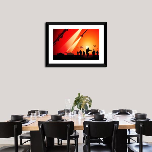 Anti Aircraft Missiles Canvas Wall Art-5 Horizontal-Gallery Wrap-22" x 12"-Tiaracle