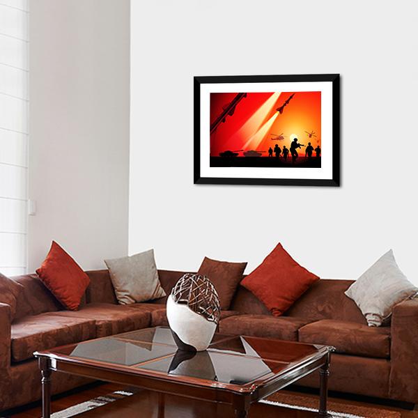 Anti Aircraft Missiles Canvas Wall Art-5 Horizontal-Gallery Wrap-22" x 12"-Tiaracle