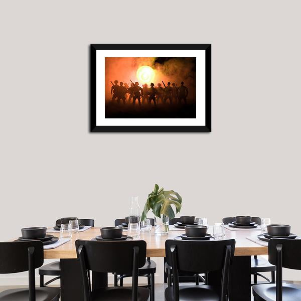 Anti Riot Police Soldier Canvas Wall Art-5 Horizontal-Gallery Wrap-22" x 12"-Tiaracle