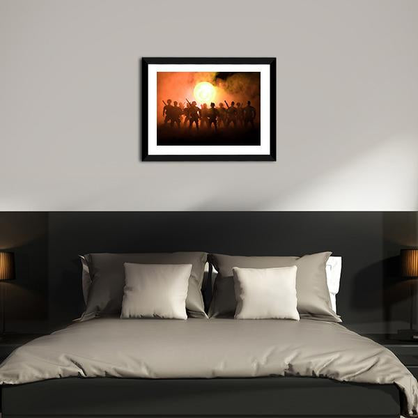 Anti Riot Police Soldier Canvas Wall Art-3 Horizontal-Gallery Wrap-25" x 16"-Tiaracle