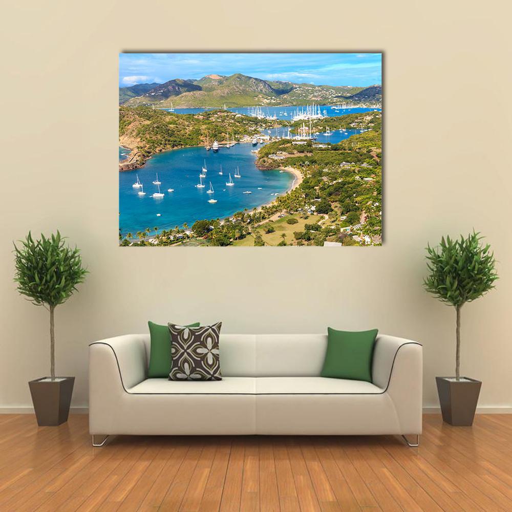 Antigua Bay Canvas Wall Art-5 Horizontal-Gallery Wrap-22" x 12"-Tiaracle