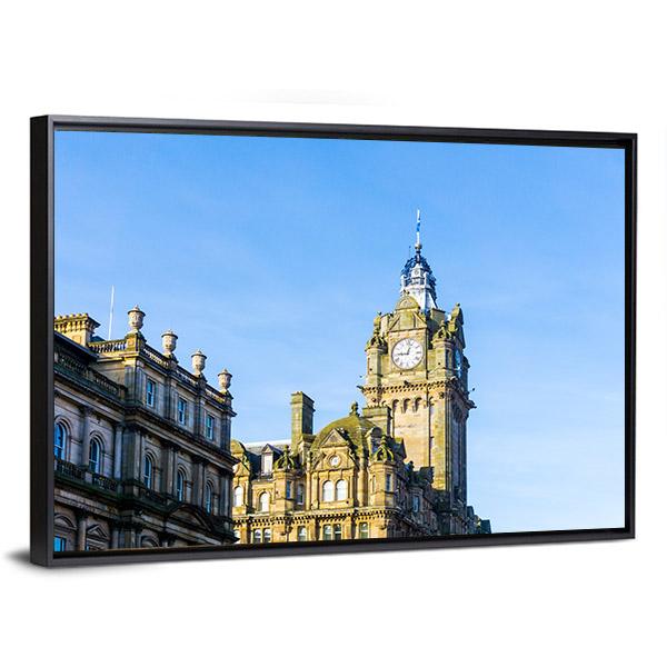 Antique City Building Edinburgh Canvas Wall Art-3 Horizontal-Gallery Wrap-25" x 16"-Tiaracle